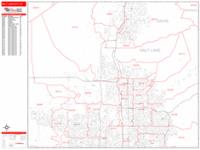 Salt Lake City Wall Map Zip Code